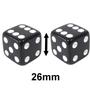 Imagem de 2 Jogo De Dado 26mm (2,6cm) Preto - EJ Games