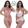 Imagem de 2 kits modelo baby doll - cropped e calcinha box