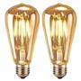 Imagem de 2 Lâmpadas Vintage Filamente Led Decorativa Retrô Vintage Âmbar ST64 4W 320LM Gmh Trade LST64-SC-4W