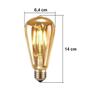 Imagem de 2 Lâmpadas Vintage Filamente Led Decorativa Retrô Vintage Âmbar ST64 4W 320LM Gmh Trade LST64-SC-4W