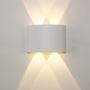 Imagem de 2 Luminária Arandela parede Led 4w Super Lente 4 Fachos 3000k meia lua