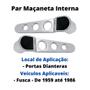 Imagem de 2 Maçanetas Internas Cromadas Modelo Estorte Fusca 59 A 86 - UN / 2