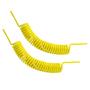 Imagem de 2 Mangueiras Espiral Tubo Pu Espiral 10mm X 5 Metros Amarelo