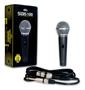Imagem de 2 microfones com fio santo angelo cardioide sas100 c/ cabo e pedestal vector pmv-01 sht
