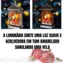 Imagem de 2 Mini Lamparina Luminária Papai Noel Noite Natal Lampião Led Natalino Bronze