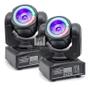 Imagem de 2 Mini Moving Farol Beam 60w 2in1 Effect Color Beam Led + Mesa Dmx