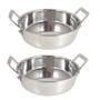 Imagem de 2 Mini Panela Caçarola Inox Luxe Para Servir Com Alça M2