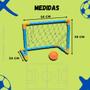 Imagem de 2 Mini trave infantil Ki-trave Kit Futebol Infantil Mini Golzinho + rede + bola