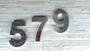 Imagem de 2 Números Aço Inox 25cm Caixa Alta + 1 Caixa De Correio Muro