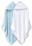 Imagem de 2 Pack Premium Bamboo Baby Bath Towel - Toalhas com Capuz Ultra Macio para Bebês, Criança, Criança - Recém-Nascido Essencial -Perfeito Registro de Bebê Presentes para Menina do Menino - Azul e Branco