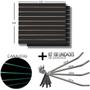 Imagem de 2 Paineis Canaletado Preto - 0,91 x 0,91 + 100 Gancho 10cm + Canaletas VERDES