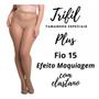 Imagem de 2 Pares Meia Calça Meia Fina Fio 15 Tamanho Especial Trifil