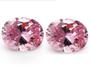 Imagem de 2 Pedras Zircônias Oval Para Pingente Anel Brincos 16 mm x 12 mm Cores Rosa Alta Qualidade