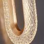 Imagem de 2 Pendente Cristal Oval Moderno Dourado 3000k Luz Bivolt