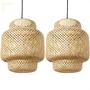 Imagem de 2 Pendente Rustico De Palha Artesanal Fibra Natural Nat20
