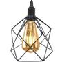 Imagem de 2 Pendentes Aramado Cálice Luminária Lustre Retrô Balcão + 2 Lâmpadas Led ST64 Vintage Teto
