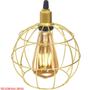 Imagem de 2 Pendentes Aramado Globo Luminária Lustre Luxo Teto Retrô Vintage Balcão Agp Ilumini Industrial