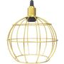 Imagem de 2 Pendentes Aramado Globo Luminária Lustre Retrô Balcão Dourado + 2 Lâmpada Led ST64 Vintage Teto