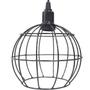 Imagem de 2 Pendentes Aramado Globo Luminária Lustre Retrô Balcão Preto + 2 Lâmpadas Led ST64 Vintage Teto