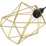 Imagem de 2 Pendentes Aramado Teto Cálice P Luminária Lustre Retrô Balcão + Lâmpada Led ST64 Vintage Dourado