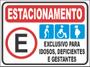 Imagem de 2 Placas Estacionamento Deficientes Idosos E Gestantes 40x30