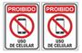 Imagem de 2 Placas Proibido O Uso De Celular Durante Expediente 20x15