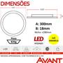Imagem de 2 Plafon Redondo Embutir 24w Amarelado Branco Quente 3000k 