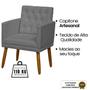 Imagem de 2 Poltronas Cadeira Capitone para Sala de Espera Recepção Escritório Sala de Estar Manicure