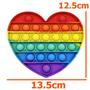 Imagem de 2 Pop It Fidget Toy Empurre Pop Bubble Fidget Coração Toy