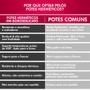 Imagem de 2 Potes De Vidro Hermetico Retangular 640 ML Tampa De Plastico Marmita Fitness