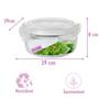 Imagem de 2 Potes Hermetico 950ml Redondo Vidro Multiuso Microondas