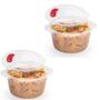 Imagem de 2 Potes Mini Panela Gourmet Microondas Freezer 850ml Vapor