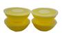 Imagem de 2 Potes Redondo Com Tampa Marmita Sobremesa 600 Ml Amarelo