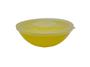 Imagem de 2 Potes Redondo Com Tampa Marmita Sobremesa 600 Ml Amarelo