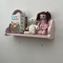 Imagem de 2 Prateleiras Infantil Rosa Decorativa Quarto Menina 60Cm