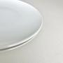 Imagem de 2 Pratos de Sobremesa Cerâmica Branco Clean Minimalista 20cm