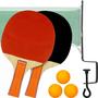 Imagem de 2 Raquetes Para Ping Pong Com Rede E Bolinhas