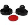 Imagem de 2 Rebatedores Pretos 9,5cm + 1 Disco 6,4cm De Air Game / Air Hockey