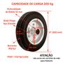 Imagem de 2 Rodas De Borracha Maciça 8" Rodizio Carrinho Carga 200Kg