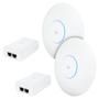 Imagem de 2 Roteadores Wifi 6 Access Point 5.3 Gbps + 2 Injetores Poe+  2 U6 Pro Ubiquiti Com 2 Fontes 48v30w