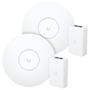 Imagem de 2 Roteadores Wifi 6 Access Point 5.3 Gbps + 2 Injetores Poe+  2 U6 Pro Ubiquiti Com 2 Fontes 48v30w
