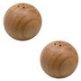 Imagem de 2 Saleiros Redondo Esférico em Bambu Maciço 7 cm Mimo Style