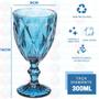 Imagem de 2 Taça Diamante Azul 300ML Bebidas Buffet Casamento Drinks