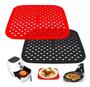 Imagem de 2 Tapete Protetor Silicone Quadrado Air Fryer Fritadeira 18,5 cm