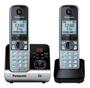 Imagem de 2 Telefones sem fio Panasonic KX-TG6722LBB preto e prateado