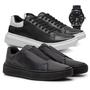 Imagem de 2 Tenis Casual Masculino Sneaker Oversize com Ajuste em Elastico Premium com Relógio