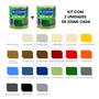 2 Tinta Esmalte Premium para Ferro e Madeira 225ml - Todas Cores - Eucalux Eucatex Imagem de 2 Tinta Esmalte Premium para Ferro e Madeira 225ml - Todas Cores