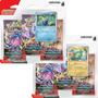 Imagem de 2 Triple Pack Pokémon Escarlate e Violeta Forças Temporais Bellibolt e Carvanha Copag Cards Cartas