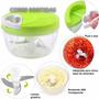 Imagem de 2 Trituradores Mini processador Manual de Alimentos cortador veduras legumes mixer 500ml