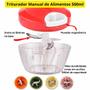 Imagem de 2 Trituradores Mini processador Manual de Alimentos cortador veduras legumes mixer 500ml